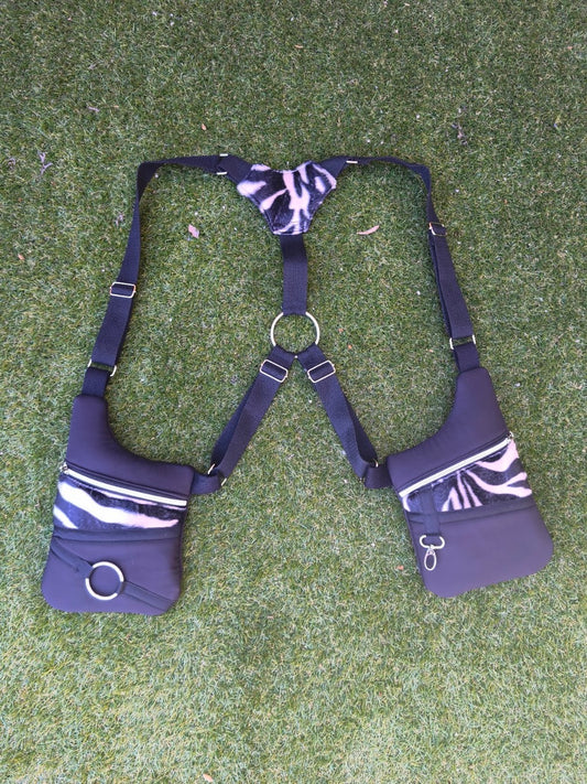 Holster bag zebrée