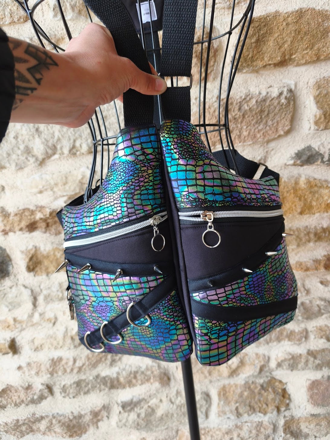 Holster bag serpent irisé