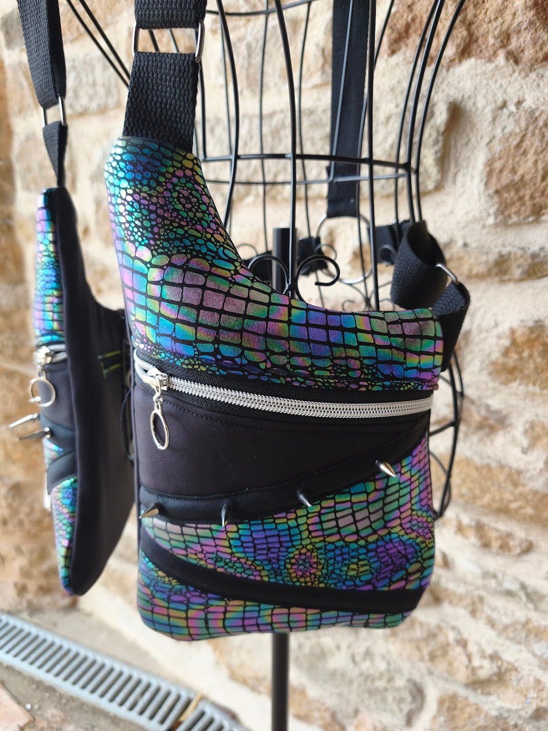 Holster bag serpent irisé