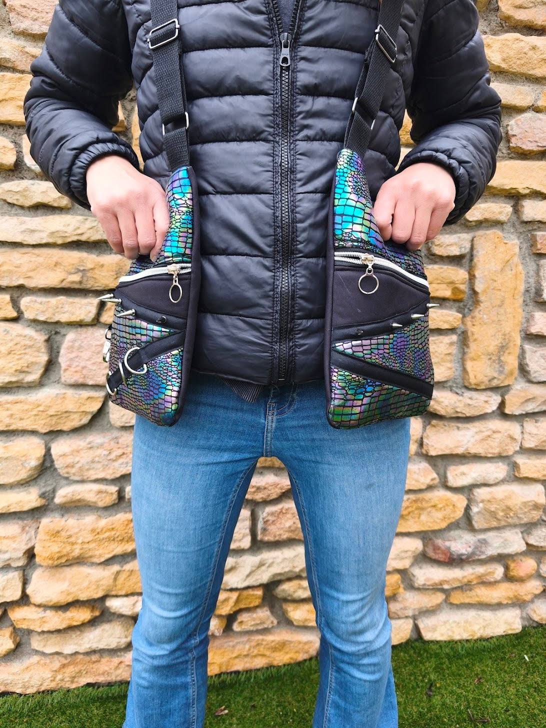 Holster bag serpent irisé