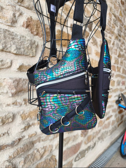 Holster bag serpent irisé