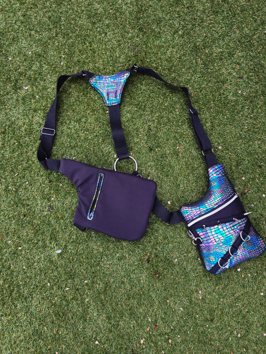 Holster bag serpent irisé